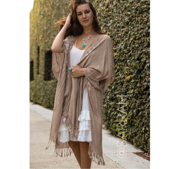 Last 1 New Boho Tie Dye Kimono Wrap Cardigan - Picture 5 of 6